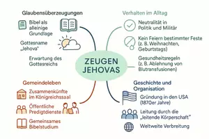 Vorschau - Arbeitsblätter - Lernposter + Arbeitsblatt "Zeugen Jehovas" + Onlineübung & MP3 + Mindmap + Infografiken - Seite 3