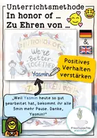Vorschau - Poster - In honor of – Poster zur positiven Verstärkung (Deutsch & Englisch) - Deckblatt