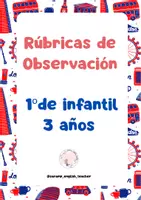 Vista previa - Evaluación - RÚBRICAS DE OBSERVACIÓN- ÁREA DE INGLÉS (INFANTIL 3-6 AÑOS) - página 1