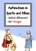 Vorschau - Arbeitsblätter - Partnerpuzzle: Aufwachsen in Sparta und Athen - Deckblatt