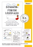 Vorschau - Arbeitsblätter - Lesepass Sommerferien Klasse 1 - Deckblatt