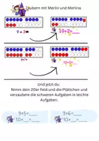 Vorschau - Arbeitsblätter - Zaubern mit Merlin und Merlina - Addition über den 10er - Seite 2
