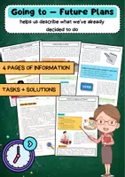 Vorschau - Arbeitsblätter - Going to - Zukunftspläne: Grammatik, Verwendung, Beispiele - Deckblatt