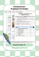 Vorschau - Stationenlernen - Stationenlernen Vorgangsbeschreibungen - Deckblatt