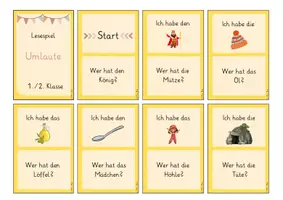 Vorschau - Spiele - Lesespiel/Lesekette – Umlaute - Seite 1