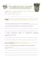 Vorschau - Arbeitsblätter - AB Film- Essen im Eimer- Die große Lebensmittelverschwendung! - Deckblatt