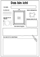 Vorschau - Arbeitsblätter - EINSCHULUNG: Steckbrief 1. Klasse (18 verschiedene) - Seite 1