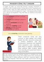 Vorschau - Arbeitsblätter - Some und Any-Compounds: Englisch Pronomen & Verwendung - Seite 1