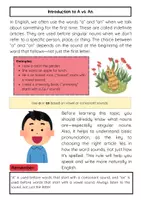 Vorschau - Arbeitsblätter - A vs. An: Indefinite Article Rules - Seite 1