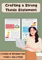 Vorschau - Arbeitsblätter - Crafting a Strong Thesis Statement: Essay Structure Guide - Deckblatt
