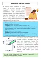 Vorschau - Arbeitsblätter - Crafting a Strong Thesis Statement: Essay Structure Guide - Seite 2