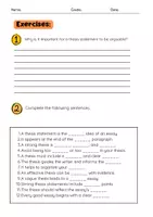 Vorschau - Arbeitsblätter - Crafting a Strong Thesis Statement: Essay Structure Guide - Seite 3
