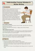 Vorschau - Arbeitsblätter - Common Mistakes in Review Writing: Errors and Tips - Seite 1