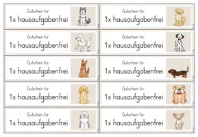 Vorschau - Bildkarten - Classroom-Management: Hausaufgabengutscheine für deine Hundeklasse - Seite 2