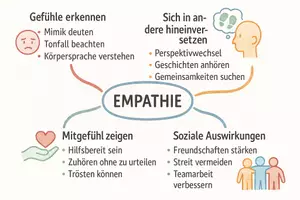 Vorschau - Arbeitsblätter - Lernposter + AB mit Fragen zum Thema "Empathie" + Lösungsblatt + Mindmap + Infografik - Seite 3