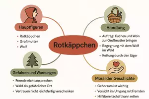 Vorschau - Arbeitsblätter - Arbeitsblätter zum Thema "Rotkäppchen" + Lösung & MP3 + Mindmap + Infografik - Seite 2