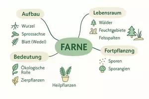 Vorschau - Arbeitsblätter - Lernposter + AB mit Fragen zum Thema "Farne" + Lösungsblatt + Mindmap + Infografik - Seite 3