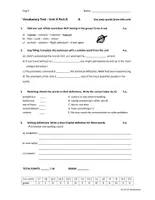 Vorschau - Test - Vokabeltest passend zu Access 5 Unit 4 Part A (Englisch Jg. 9) - Deckblatt