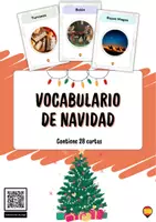 förhandsvisning - Spanska vokabulärkort med jultema - försättsblad