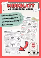 Vorschau - Arbeitsblätter - Maschinenelemente - Arbeitsblatt / Merkblatt - Deckblatt