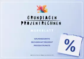 Vorschau - Merkblätter - Prozentrechnen Grundlagen | Merkblatt - Seite 1