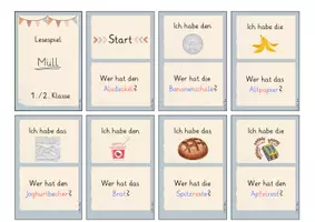 Vorschau - Spiele - Lesespiel/Lesekette – Müll - Seite 1