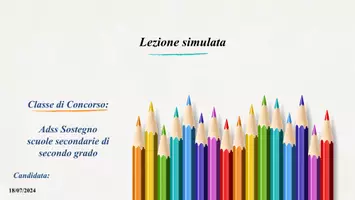 anteprima - Presentazioni / Lavagne - esempio lezione simulata concorso adss - Pagina di copertina