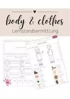 Vorschau - Arbeitsblätter - Lernstandsermittlung body & clothes - Deckblatt