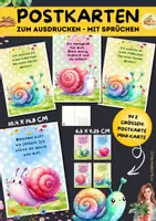 Vorschau - Mal- und Bastelvorlagen - Postkarten zum Ausdrucken – Klassen 1 bis 6 - Deckblatt