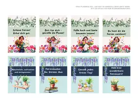Vorschau - Mal- und Bastelvorlagen - Mini-Feriengrüße zum Ausdrucken – für Kolleg:innen | Lehrergeschenk - Seite 3