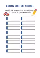 Vorschau - Arbeitsblätter - Nummernschilder finden – Spiel gegen Langeweile auf Autofahrten - Seite 3