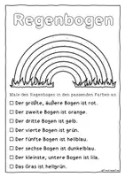Vorschau - Mal- und Bastelvorlagen - Paket Deutsch & Englisch: Lesen und ausmalen "Regenbogen" - Seite 2