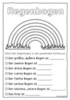 Vorschau - Mal- und Bastelvorlagen - Paket Deutsch & Englisch: Lesen und ausmalen "Regenbogen" - Seite 3
