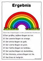 Vorschau - Mal- und Bastelvorlagen - Lesen und ausmalen "Regenbogen" (zwei Versionen) - Seite 3