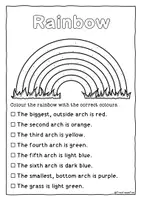 Vorschau - Arbeitsblätter - Read and colour "Rainbow" (lesen und ausmalen - Englisch) - Seite 1