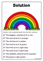 Vorschau - Arbeitsblätter - Read and colour "Rainbow" (lesen und ausmalen - Englisch) - Seite 3