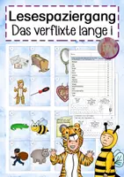 Vorschau - Arbeitsblätter - Lesespaziergang langes i - Deckblatt