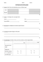 Vorschau - Arbeitsblätter - Klassenarbeit Mechanik Kraftwandler schiefe Ebene Hebel Flaschenzug mit Lösungen - Deckblatt