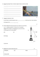 Vorschau - Arbeitsblätter - Klassenarbeit Mechanik Kraftwandler schiefe Ebene Hebel Flaschenzug mit Lösungen - Seite 1