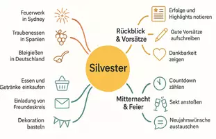 Vorschau - Arbeitsblätter - Arbeitsblätter zum Thema "Silvester" + Lösung & MP3 + Mindmap + Infografik - Seite 2