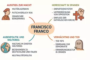 Vorschau - Arbeitsblätter - Lernposter + Arbeitsblätter zum Thema "Francisco Franco" + Lösung & MP3 + Mindmap + Infografik - Seite 3