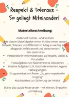 Vorschau - Stundenentwürfe - Materialpaket Respekt & Toleranz – So gelingt Miteinander! - Seite 1