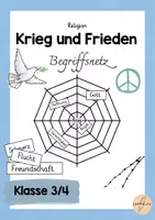 Vorschau - Arbeitsblätter - Krieg und Frieden Begriffsnetz Religion - Deckblatt