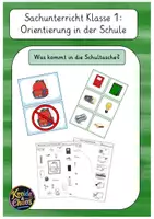 Vorschau - Arbeitsblätter - Orientierung in der Schule: Was kommt in die Schultasche? - Deckblatt