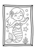 anteprima - Testo - Storie ad alta leggibilità sulle sirene con disegni da colorare - Pagina 3