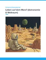Vorschau - Unterrichtsreihen - Leben auf dem Mars? – Chancen, Grenzen und Visionen im Weltraum (Klasse 6–10) - Deckblatt