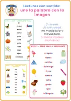 Vista previa - Hojas de trabajo - lee y asocia con la imagen - lectura con sentido - página 1
