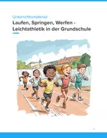Vorschau - Unterrichtsreihen - Laufen, Springen, Werfen – Leichtathletik in der Grundschule (Klasse 1–4) - Deckblatt