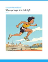 Vorschau - Unterrichtsreihen - Wie springe ich richtig? – Technikkarten & Übungen für den Sportunterricht (Klasse 3–6) - Deckblatt