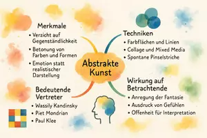 Vorschau - Arbeitsblätter - AB mit Fragen zum Thema "Abstrakte Kunst" + Lösungsblatt + Mindmap + Infografik - Seite 2